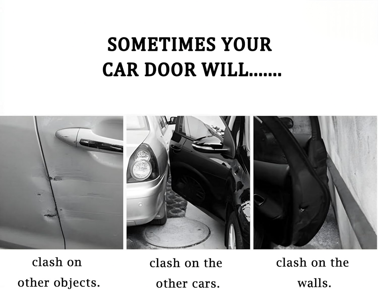 Universal Anti Scratch Car Door Edge Guard Bumper Scratch Protector Compatible with All Cars White Colour