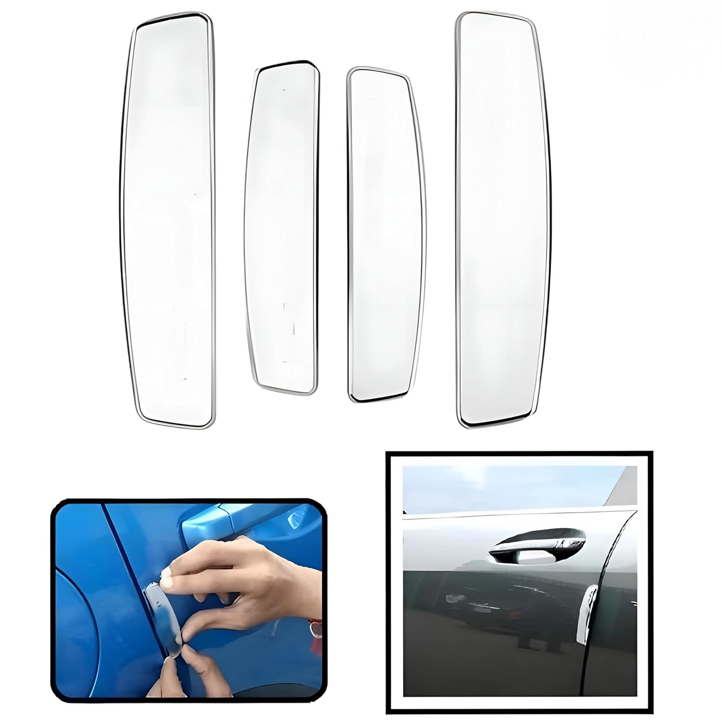 Universal Anti Scratch Car Door Edge Guard Bumper Scratch Protector Compatible with All Cars White Colour